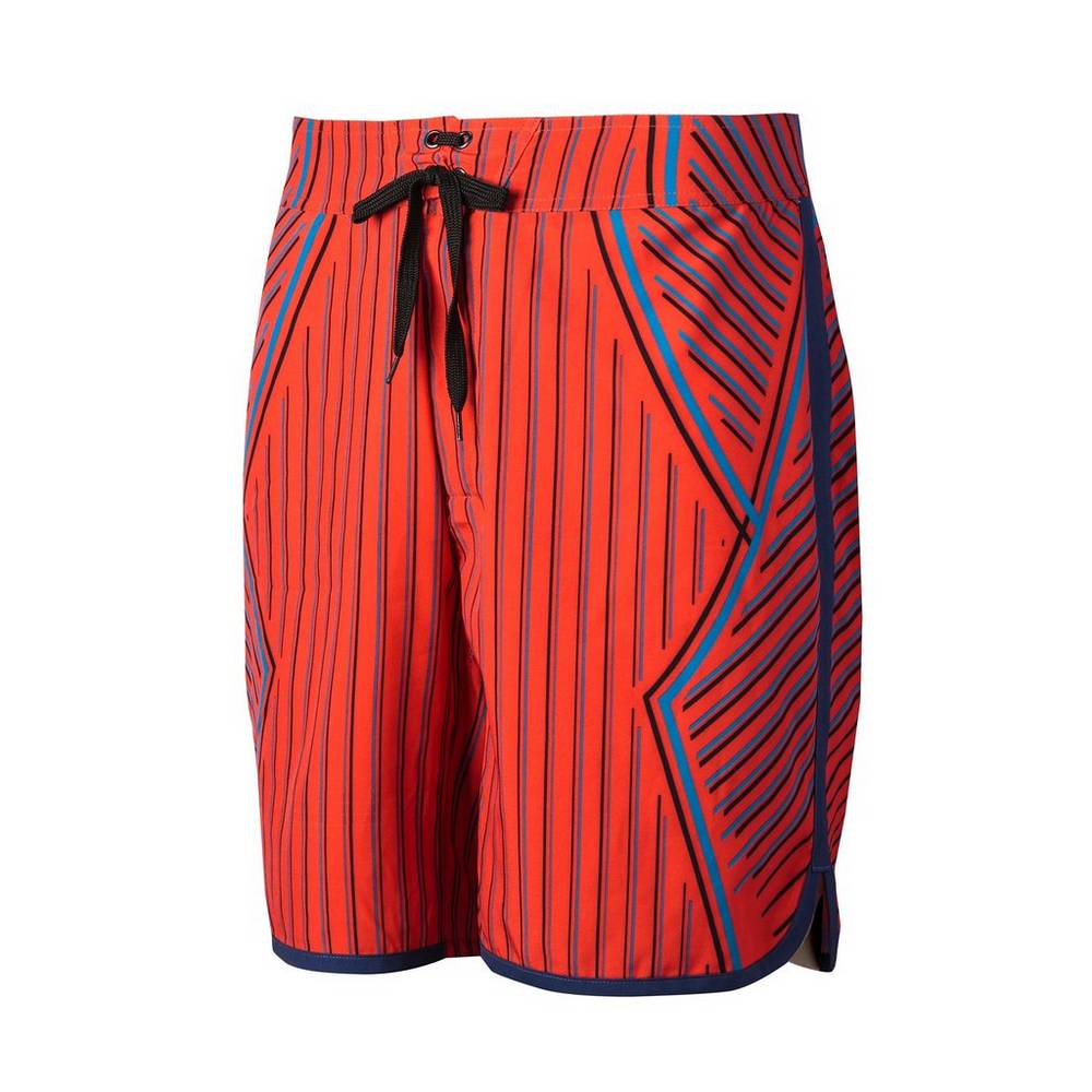 Calções Mizuno Voleibol BEACH BOARDSHORT - Homem - Laranja/Azuis - CNDTG5681